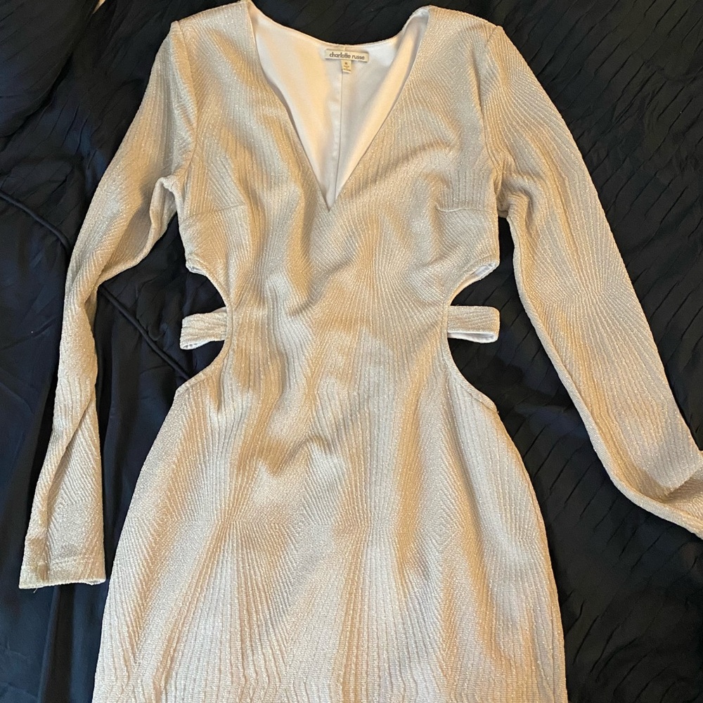 White/silver dress